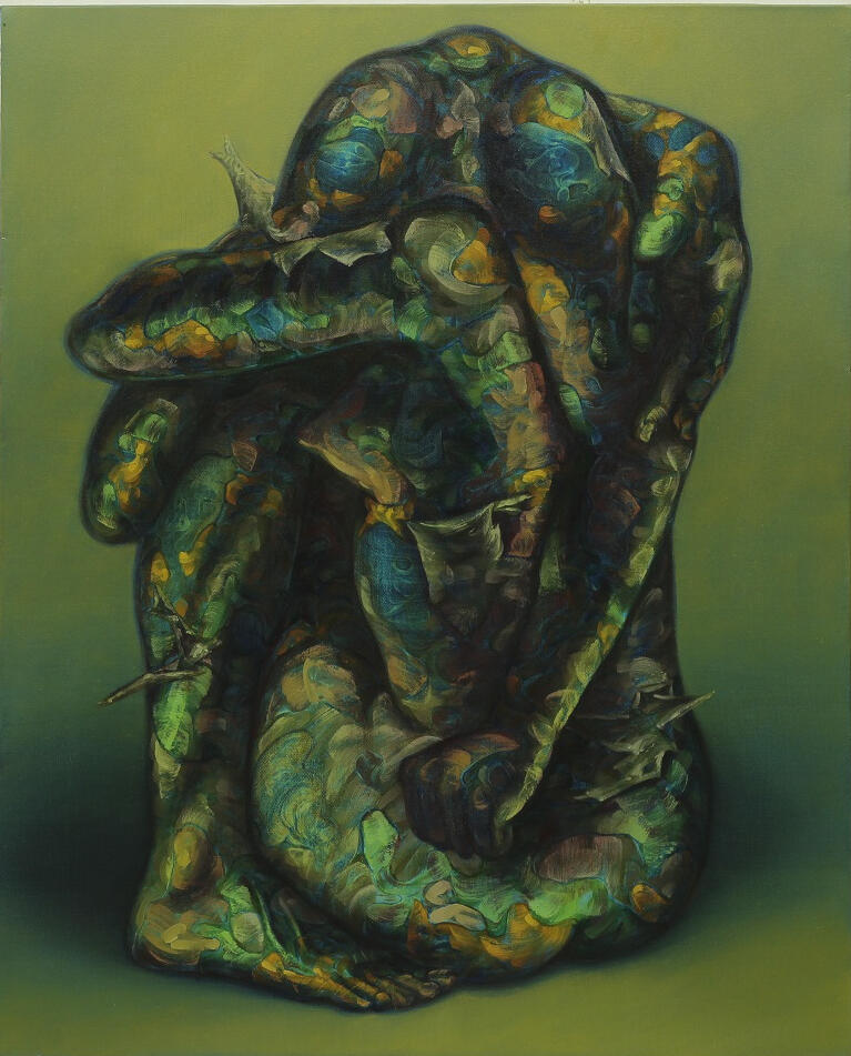 blue shape / 80 x 65 cm / oil on canvas / 2022