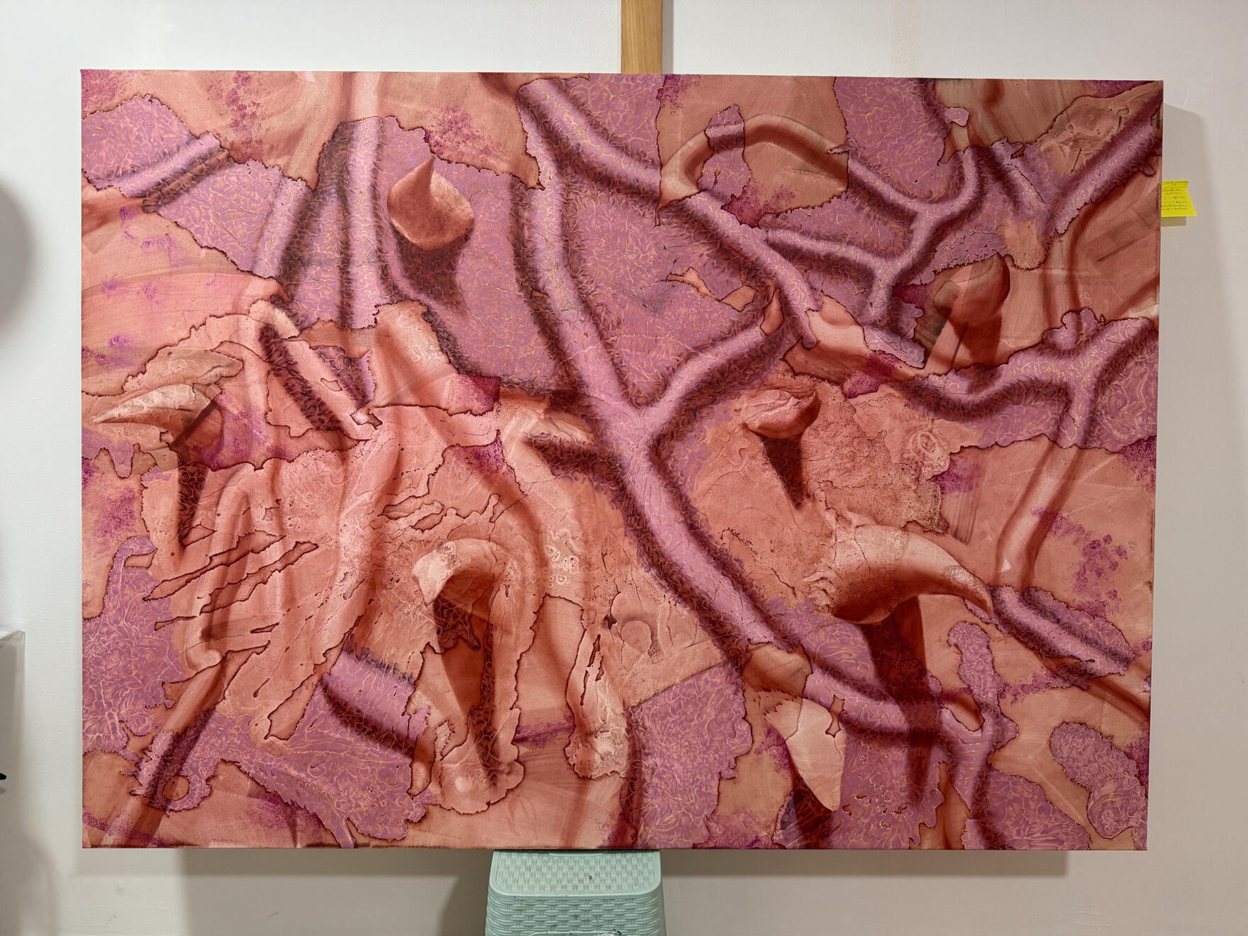 veins and thorns (work in progress) / 180 x 130 cm / oil on canvas / 2025.
