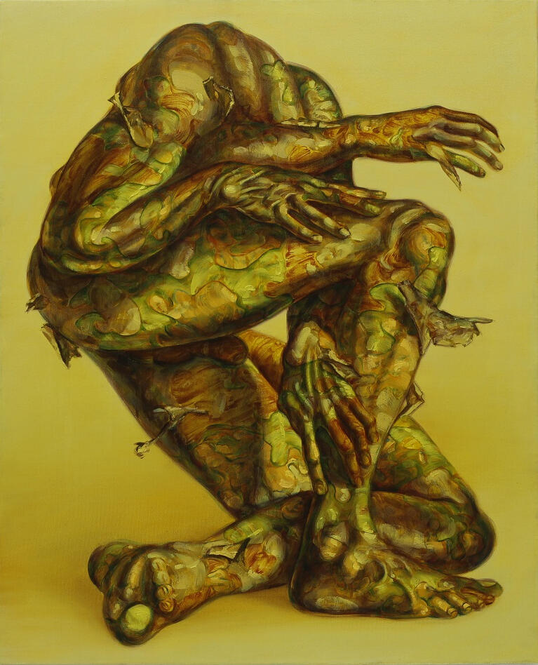 yellow shape / 80 x 65 cm / oil on canvas / 2022